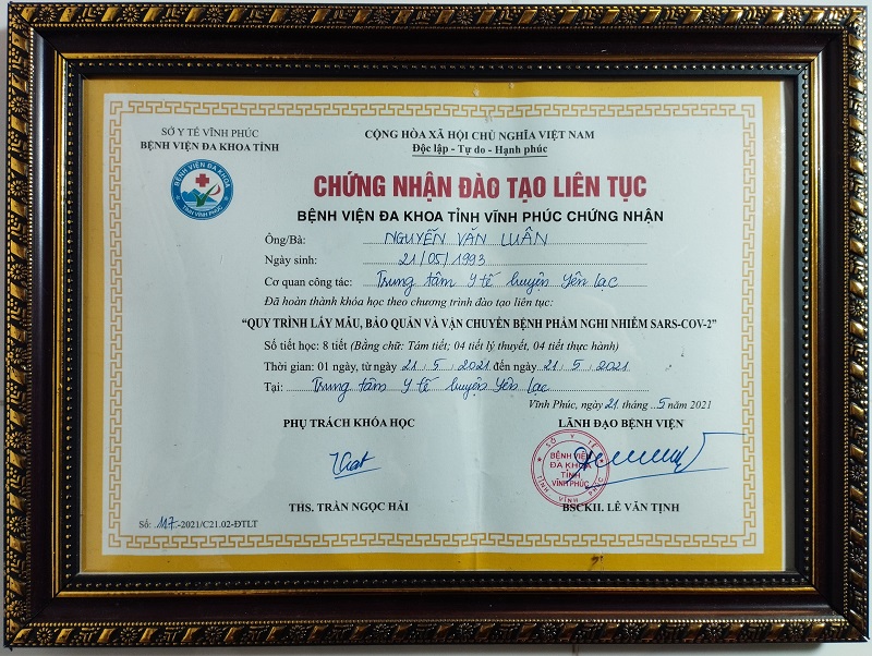 Bằng cấp chứng chỉ bác sĩ Luân 5